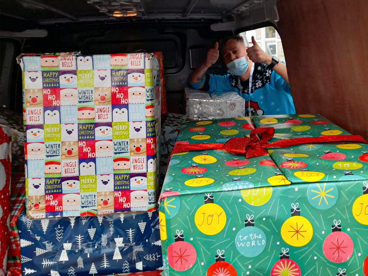 Van Full of Christmas Presents