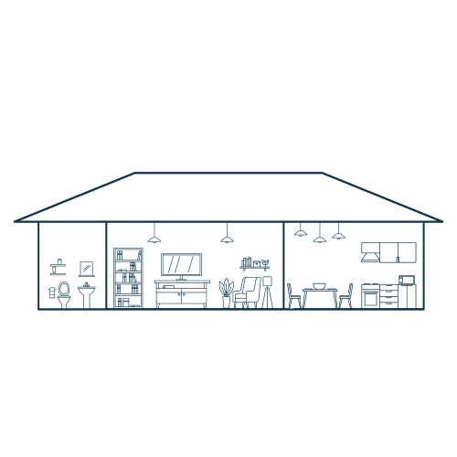 Small Bungalow with animated WiFi signal